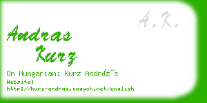 andras kurz business card